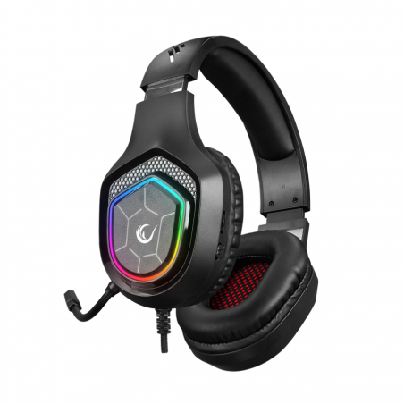 Slušalice sa mikrofonom gaming RAMPAGE RM-K90 VECTOR black, RGB LED, 3,5 mm, 36298