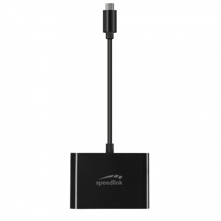 USB adapter kabl Type-C 3u1, SPEEDLINK 3in1 USB-C to VGA, USB, USB-C Adapter, HQ, SL-180027-BK