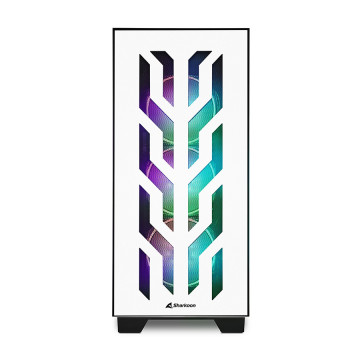 Kućište SHARKOON gaming, ELITE SHARK CA300T 4×120 mm Addressable RGB Fans, white, E-ATX