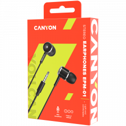 CANYON EPM-01 slušalice sa mikrofonom crne | Giga Informatika