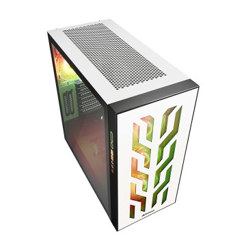 Kućište SHARKOON gaming, ELITE SHARK CA300T 4×120 mm Addressable RGB Fans, white, E-ATX