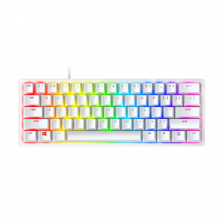 Tastatura Razer Huntsman Mini – Mercury Edition – 60 Optical Gaming Keyboard (Clicky Purple Switch) RZ03-03390300-R3M1