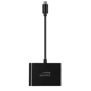 USB adapter kabl Type-C 3u1, SPEEDLINK 3in1 USB-C to VGA, USB, USB-C Adapter, HQ, SL-180027-BK