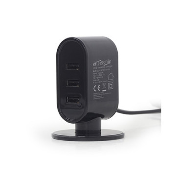 DC USB power station punač 3.1 A, Izlazi: 3xUSB, 3.1 A, GEMBIRD, EG-U3C3A-01-MX