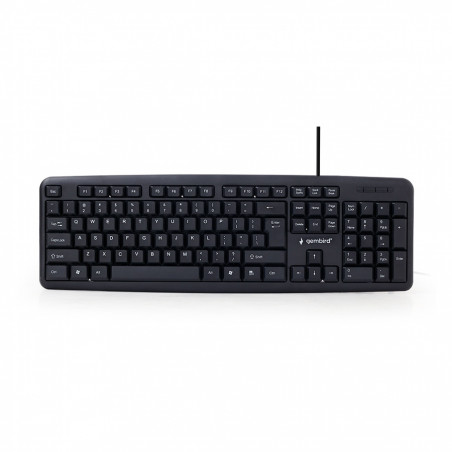 Tastatura GEMBIRD, KB-U-103, Standard keyboard, USB, US layout, black