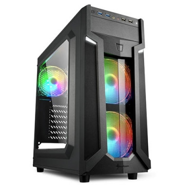 Kućište SHARKOON gaming, VG6-W RGB, ATX, ventilator 3×120 mm LED, 2xUSB3, Window