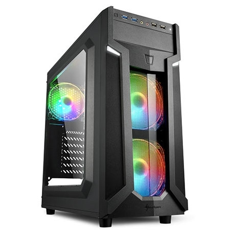 Kućište SHARKOON gaming, VG6-W RGB, ATX, ventilator 3×120 mm LED, 2xUSB3, Window