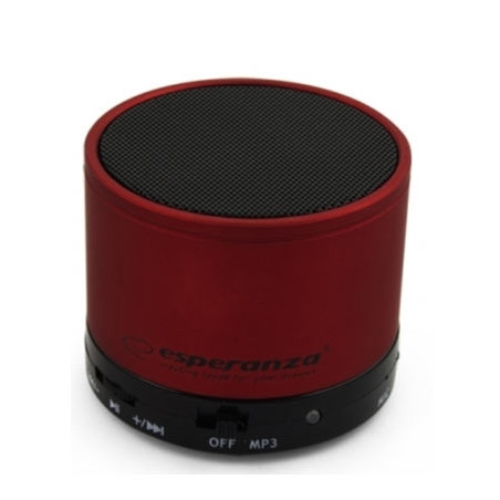 Zvučnik BLUETOOTH ESPERANZA FM RITMO, FM Radio, microSD, USB, CLARET/RED, EP115C