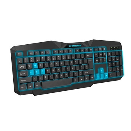 Tastatura gaming ESPERANZA TIRIONS, USB, illuminated, blue, US layout, EGK201B
