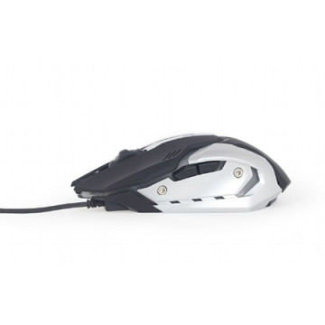 Miš GEMBIRD MUSG-07, USB, optical, gaming, programmable, 6-button, full ergonomic, RGB, 3200