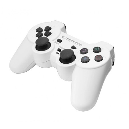 Game Pad ESPERANZA TROOPER, vibration, PS3/PC, USB, black/white, EGG107W