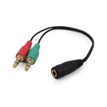 GEMBIRD audio adapter za slušalice 2×3,5mm 3pin to 1x 3,5 mm 4pin (mic/slušalice), CCA-418