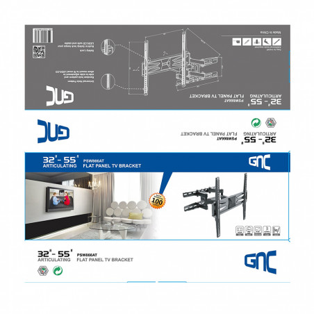 Zidni nosač GNC PSW866AT 32″-55″ 400×400 full motion max 30kg