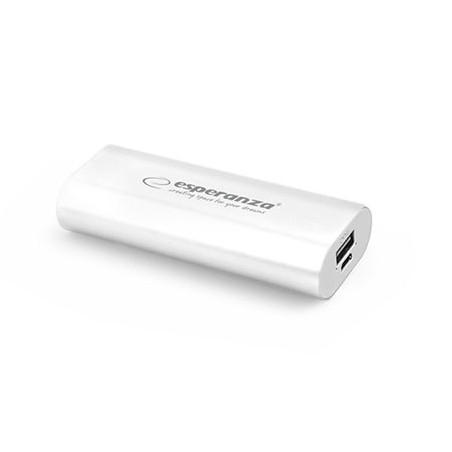 PowerBank ESPERANZA HADRON, 4400mAh, WHITE, EMP105W