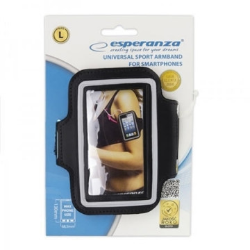 Sportska futrola za mobitel ESPERANZA ARMBAND, velicina L, 68,5 x 130mm, touch sensitive EMA122K-L