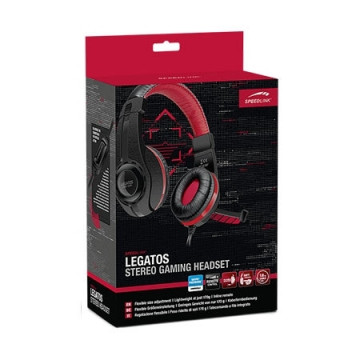 Slušalice sa mikrofonom SPEEDLINK LEGATOS Stereo Gaming, black, SL-860000-BK