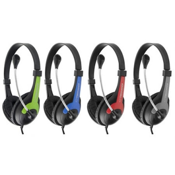 Slušalica sa mikrofonom ESPERANZA ROOSTER, volume control, black, EH158K