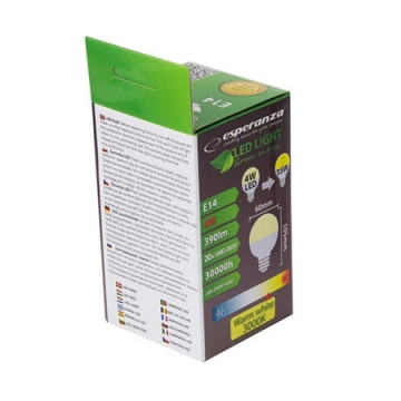 LED sijalica ESPERANZA, G45 E14 4W, warm white, ELL114