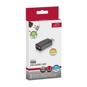 Zvučna kartica SPEEDLINK VIGO USB Sound Card, black, SL-8850-BK-01