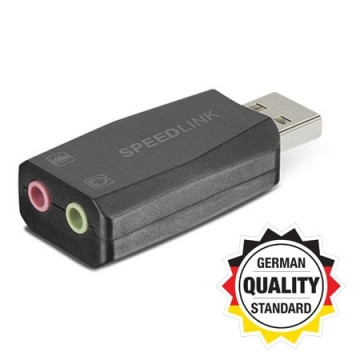 Zvučna kartica SPEEDLINK VIGO USB Sound Card, black, SL-8850-BK-01