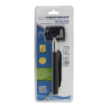 Univerzalni SELFIE štap monopod ESPERANZA, za mobitel/fotoaparat, teleskopski 20-100cm, 130g, EMM107