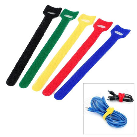 Velcro samoljepljive vezice za uređeivanje kablova računara GEMBIRD, VT-210×12, 210 mm crna, 1 kom