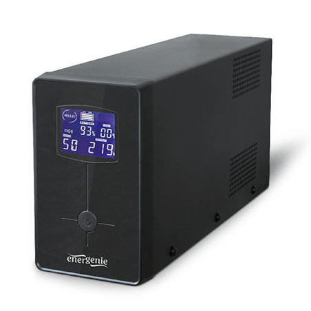 UPS GEMBIRD EG-UPS-032, USB and LCD display 850 VA, šuko, black