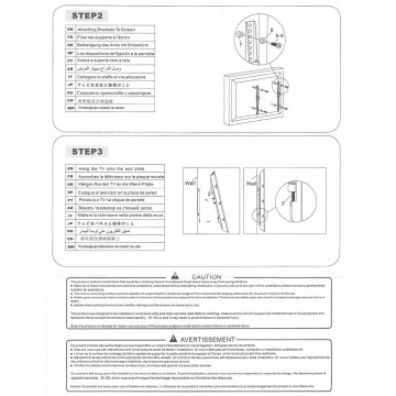 Zidni nosač GNC PSW698ST, 26″-55″, 30kg, VESA 400×400, nagib, low profile 25mm