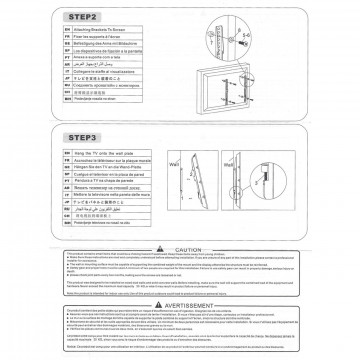 Zidni nosač GNC PSW698SF, 26″-65″, 30kg, VESA 400×400, low profile 25mm