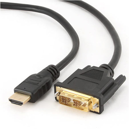HDMI kabl, HDMItoDVI 3m M-M gold conn., BULK, GEMBIRD CC-HDMI-DVI-10