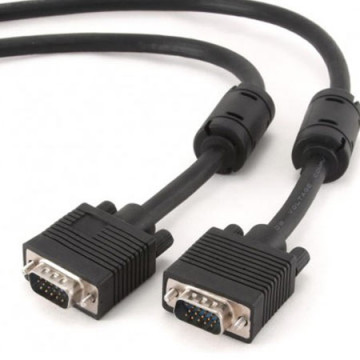 SVGA kabl, CRNI, 15M-15M, dual-shielded, 2xFer 20m, GEMBIRD CC-PPVGA-20M-B