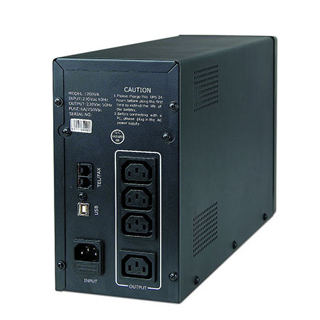 UPS GEMBIRD UPS-PC-1202AP, 1200 VA 720W sa AVR, 3xEUROout, 2xRJ11, USB