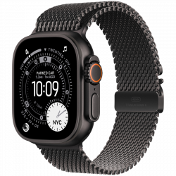 Apple Watch Ultra 3 Cellular 49mm pametni sat, crno titanijumsko kućište, Milanese narukvica M