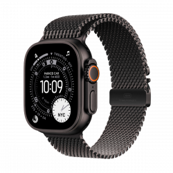 Apple Watch Ultra 3 Cellular 49mm pametni sat, crno titanijumsko kućište, Milanese narukvica M