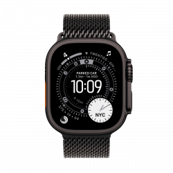 Apple Watch Ultra 3 Cellular 49mm pametni sat, crno titanijumsko kućište, Milanese narukvica M
