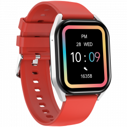 CANYON Chatter SW-58 pametni sat sa BT pozivima, 1.80" IPS ekran, srebrno-crveni