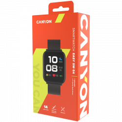 CANYON Easy SW-54 Black pametni sat, 1.70" IPS ekran, Bluetooth 5.3