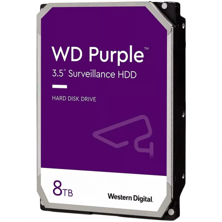Western Digital WD Purple 8TB CMR, 3.5" interni HDD za video nadzor, SATA, 256MB cache
