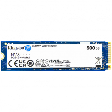 Kingston NV3 500GB M.2 2280 NVMe SSD disk, PCIe 4.0, čitanje do 5000MB/s