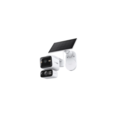 TP-Link Tapo C645D KIT Solar-Powered Dual-Lens Pan/Tilt Security Camera Kit, 2K 3MP(2304x1296 and 2K 3MP(2304x1296), 2.4 G and