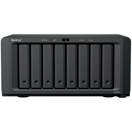 Synology DiskStation DS1825+ NAS server, 8-bay tower, AMD Ryzen 2.2 GHz, 8GB