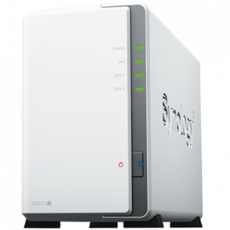 Synology DS223j NAS server za 2 diska, 4-core 1.7 GHz, 1 GB DDR4, 1GbE LAN