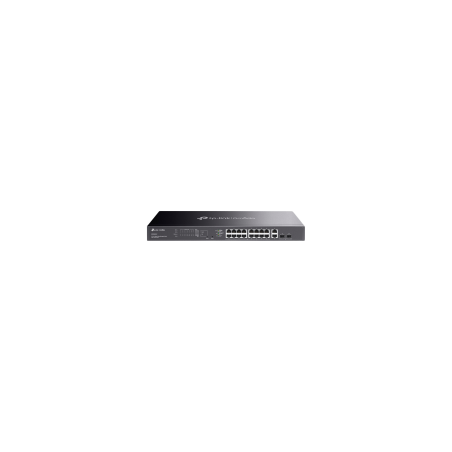 TP-Link ES220GMP Omada 20-Port Gigabit Easy Managed Switch 16 x Gigabit PoE+ Ports, 2 x Gigabit Non-PoE Ports, 2 x Gigabit SFP