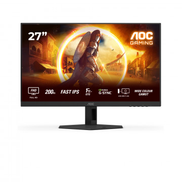 AOC Monitor Gaming 27G4HRE 27" Fast IPS, 1920x1080, 200Hz, 0.5ms MPRT (1ms GtG), 300 cd/m2, 1000:1, Adaptive Sync, G-Sync