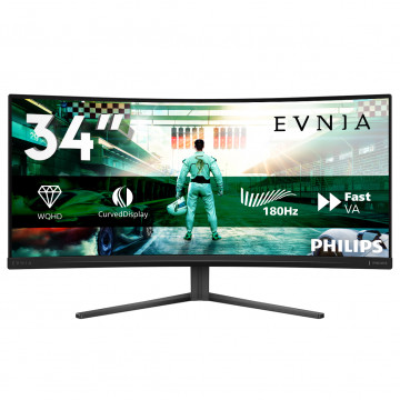 Philips Evnia 3000 34M2C3500L 34'' zakrivljeni gaming monitor, WQHD 180Hz