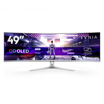 PHILIPS Evnia 8000 49M2C8900 QD-OLED curved gaming monitor 49'', 5120x1440 (Dual QHD), 1800R, 240Hz, 0.03ms, Adaptive Sync,