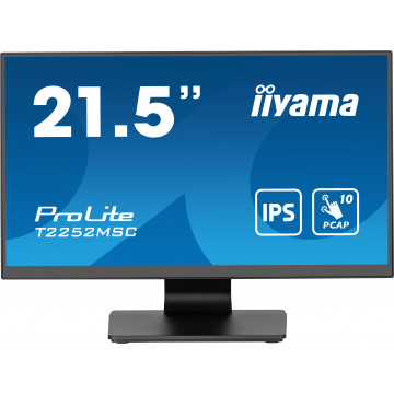 IIYAMA Monitor LED T2252MSC-B2 21.5" IPS TOUCH Capacitive 1920 x 1080, 250 cd/m², 1000:1, 5ms, Touch points 10, Touch method