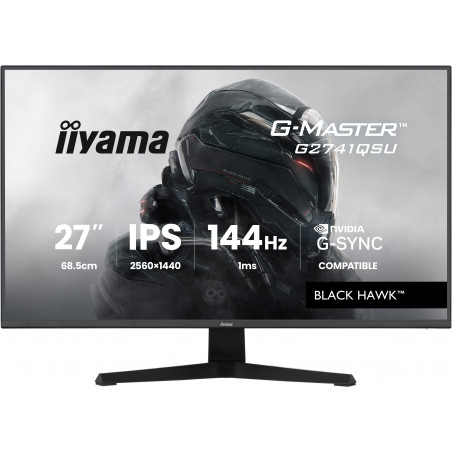 Iiyama G-Master Black Hawk 27 IPS gaming monitor 2560x1440 144Hz, G-SYNC Compatible