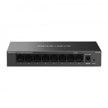 Mercusys MS108GS 8-portni Gigabit switch za desktop, 8× Gigabit portova, metalno kućište