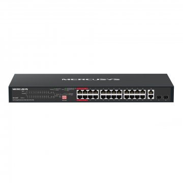 Mercusys MS128GP 28-port Gigabit PoE+ switch za rack montažu, 24 PoE+ porta